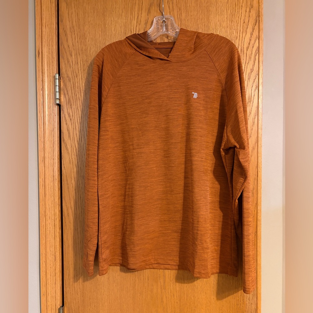 TBMPOY Womens UPF 50+ Sun Protection Hoodie. Orange. Size XL